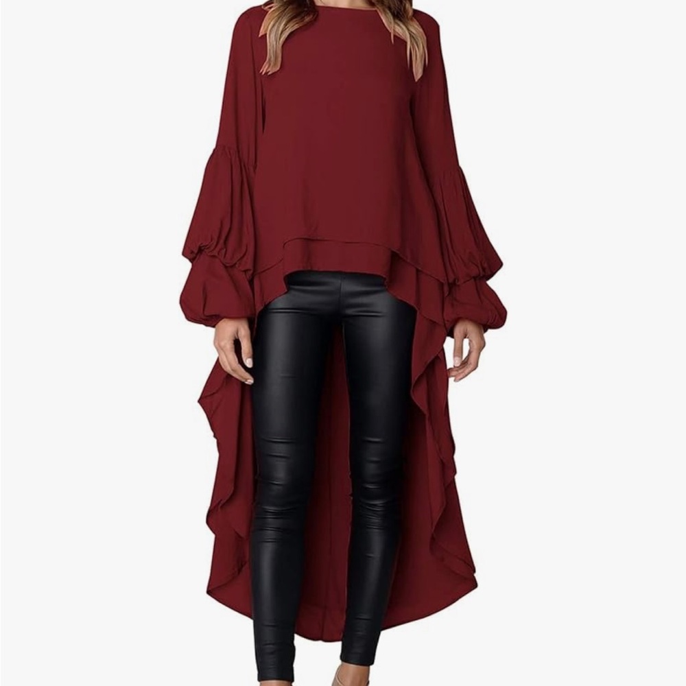 Long sleeve asymmetric shirt dress size small